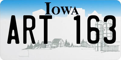 IA license plate ART163