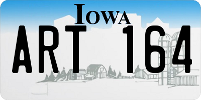 IA license plate ART164