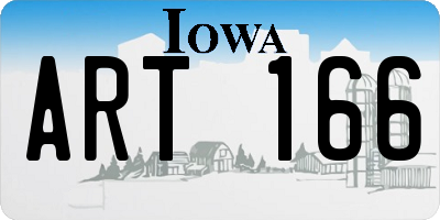 IA license plate ART166