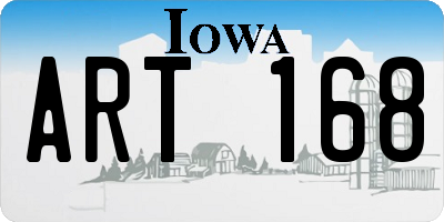 IA license plate ART168