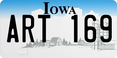 IA license plate ART169