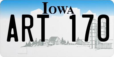 IA license plate ART170