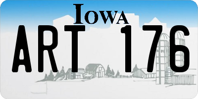 IA license plate ART176