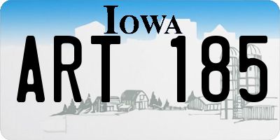 IA license plate ART185