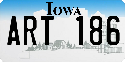 IA license plate ART186