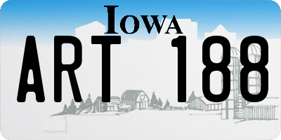 IA license plate ART188
