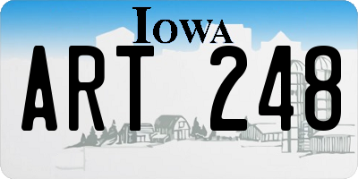IA license plate ART248