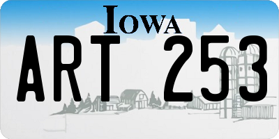 IA license plate ART253