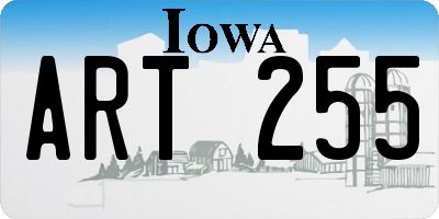 IA license plate ART255