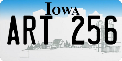 IA license plate ART256