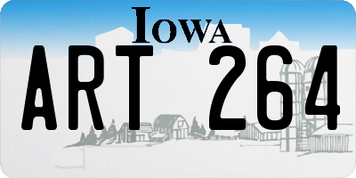 IA license plate ART264
