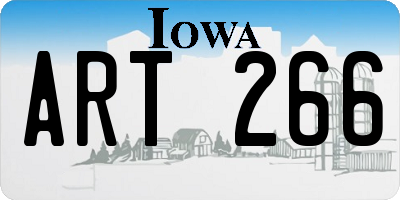 IA license plate ART266