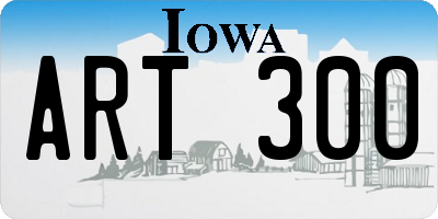 IA license plate ART300