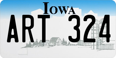 IA license plate ART324