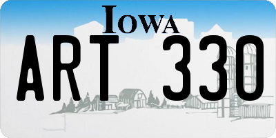 IA license plate ART330