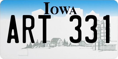 IA license plate ART331