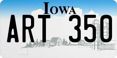 IA license plate ART350