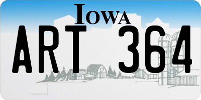 IA license plate ART364