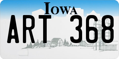 IA license plate ART368