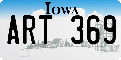 IA license plate ART369