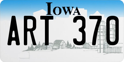 IA license plate ART370