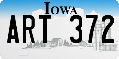 IA license plate ART372