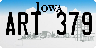 IA license plate ART379