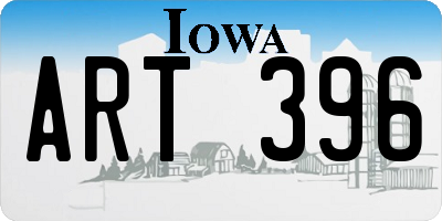 IA license plate ART396
