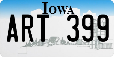 IA license plate ART399