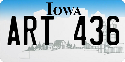 IA license plate ART436