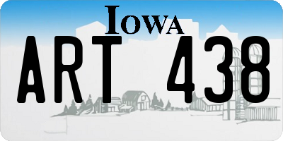 IA license plate ART438