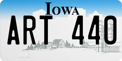 IA license plate ART440