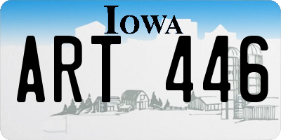 IA license plate ART446