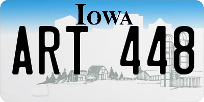 IA license plate ART448