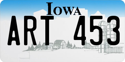IA license plate ART453