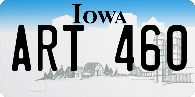 IA license plate ART460