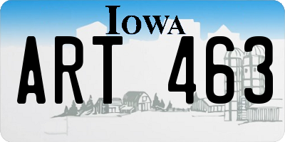 IA license plate ART463