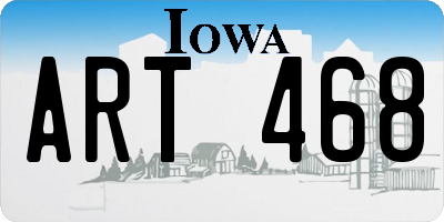 IA license plate ART468