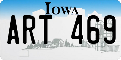 IA license plate ART469