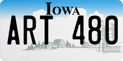 IA license plate ART480