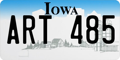 IA license plate ART485