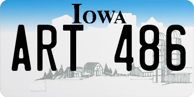 IA license plate ART486