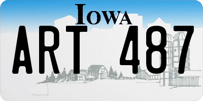IA license plate ART487