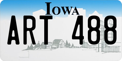 IA license plate ART488