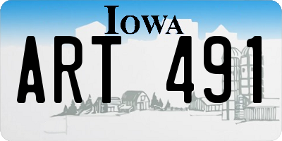 IA license plate ART491