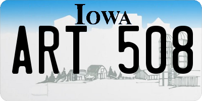 IA license plate ART508