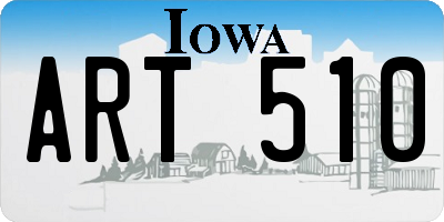 IA license plate ART510