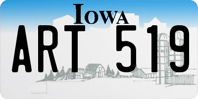 IA license plate ART519
