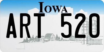 IA license plate ART520