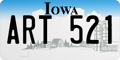 IA license plate ART521